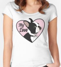 Boston Terrier My Love Women's Fitted Scoop T-Shirt