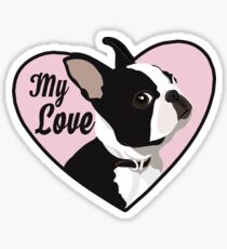 Boston Terrier My Love Sticker