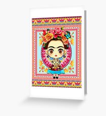 Frida Kahlo Anime Greeting Card