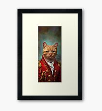 Court General Wise Cat Framed Print