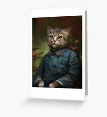 Tarjeta de felicitación The Hermitage Court Confectioner Apprentice Cat