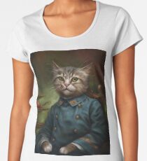 Camiseta premium de cuello ancho The Hermitage Court Confectioner Apprentice Cat