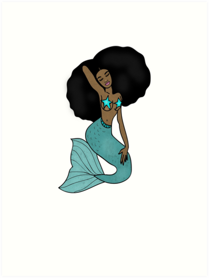 Download "Afro Beauty Mermaid Melanin Afro Woman Shades Drippin ...