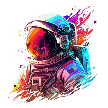 Surreal Art Spaceman Art Astronaut Colorful Art 