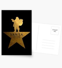 Santa Christmas Star Hamilton Parody Postcards