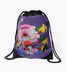 Flower Fly Drawstring Bag