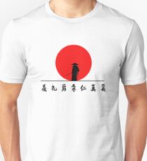 BUSHIDO WARRIOR AND THE 7 VIRTUES OF BUSHIDO TEE Unisex T-Shirt