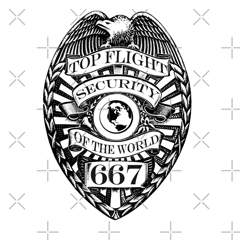 "top flight security of the world badge" by American Artist | Redbubble