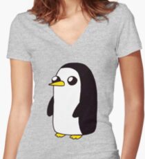Penguin. Women's Fitted V-Neck T-Shirt