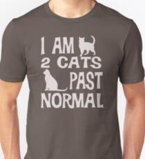 Christmas Gift I am 2 cats past normal funny cat DR107 Trending Unisex T-Shirt