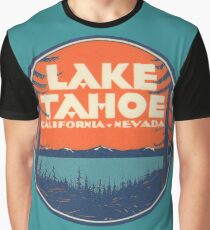 Lake Tahoe California Nevada Vintage State Travel Decal Graphic T-Shirt