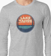 Lake Tahoe California Nevada Vintage State Travel Decal Long Sleeve T-Shirt