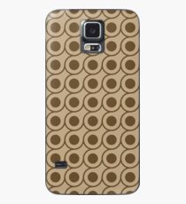 Brown Circle Repeating Pattern Case/Skin for Samsung Galaxy