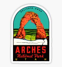 Arches National Park Utah Moab Vintage Travel Decal Sticker