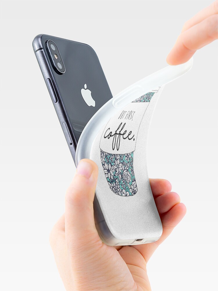 Alternative Ansicht von Blumenkaffee iPhone-Hülle & Cover
