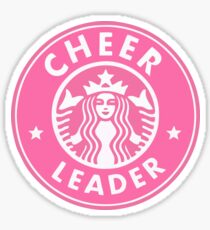 cheerleader starbucks sticker PINK Sticker