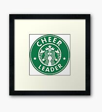 CHEERLEADER STAR BUCKS CHEER GREEN Framed Print