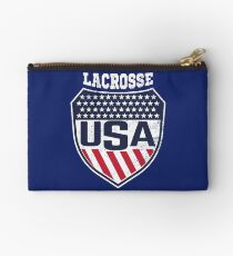 Lacrosse Women's National Team Logo with USA Flag colors Studio Pouch