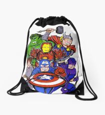 Mighty Heroes Drawstring Bag