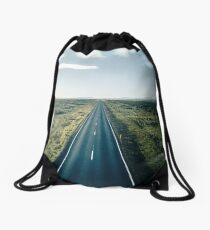 Road ahead Drawstring Bag