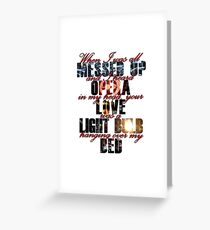 U2 Ultraviolet Greeting Card