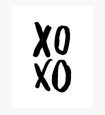 XOXO Poster, Modern Wall Art, Brush Script Photographic Print
