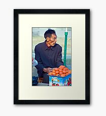 Hollow Cheeked Tomato Vendor Framed Print