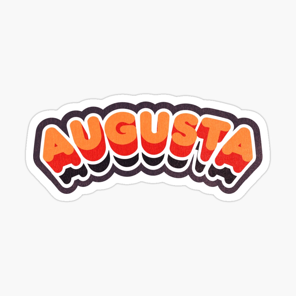 Augusta, GA | Retro Curve Sticker