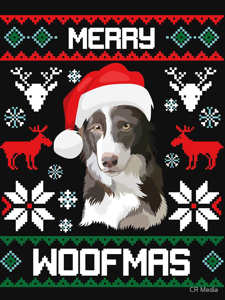 border collie christmas shirt