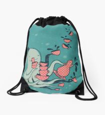 Tea and Tentacles Drawstring Bag