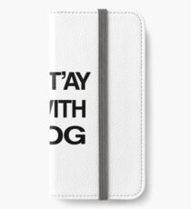 Namaste Home With My Dog T-Shirt Yoga and pajama tee iPhone Wallet/Case/Skin