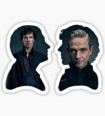 John and Sherlock silhouette - Sherlock BBC Sticker