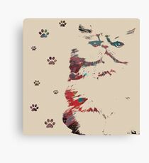 Grumpy Cool Cat Canvas Print