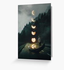 Moon Ride Greeting Card