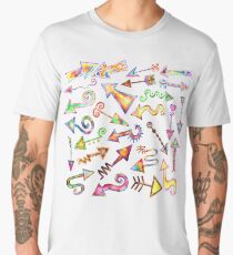 Watercolor Arrow Pointers Men's Premium T-Shirt