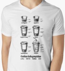Coffee infographics set Men's V-Neck T-Shirt