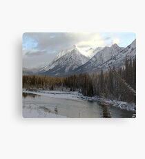Early winter snowfall, Banff National Park Metal Print
