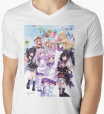 Hyperdimension Neptunia Re;Birth 2 main cast Men's V-Neck T-Shirt