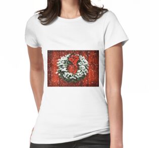 christmas wreath t shirt