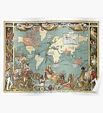 Imperial Federation, Map of the World Showing the Extent of the British Empire in 1886 Poster