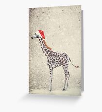 Weihnachtsgiraffe Grußkarte