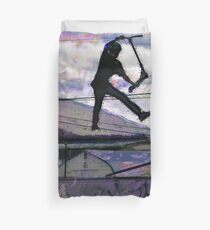 Deck Grab Champion - Stunt Scooter Art Duvet Cover