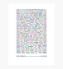 London Underground stations Photographic Print