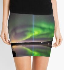 Northern lights and Yoko's peace column Mini Skirt