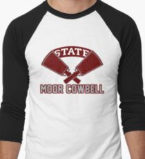 Joe Moorhead Moor Cowbell Hail State Mississippi State Football Men's Baseball ¾ T-Shirt