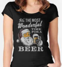 It's the Most Wonderful Time For a Beer Men's t-shirt - Beer Lovers Tee Women's Fitted Scoop T-Shirt