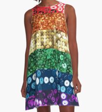 sequin pride flag A-Line Dress