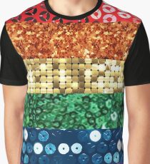 Pailletten-Stolz-Flagge Grafik T-Shirt