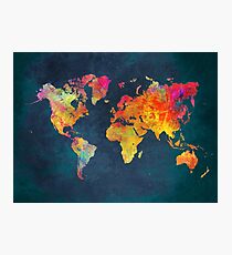 World Map Photographic Print