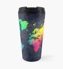 Weltkarte Aquarell 6 #map #worldmap Thermobecher